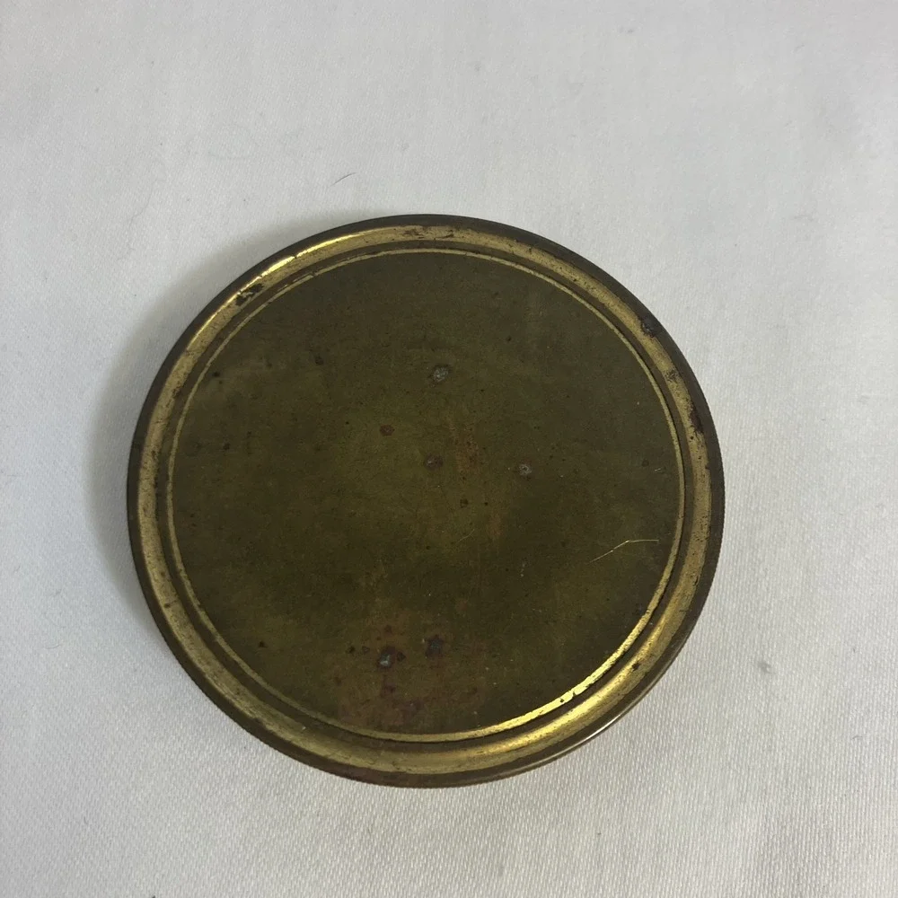 Vintage Brass Pocket Compass Made in France Locking